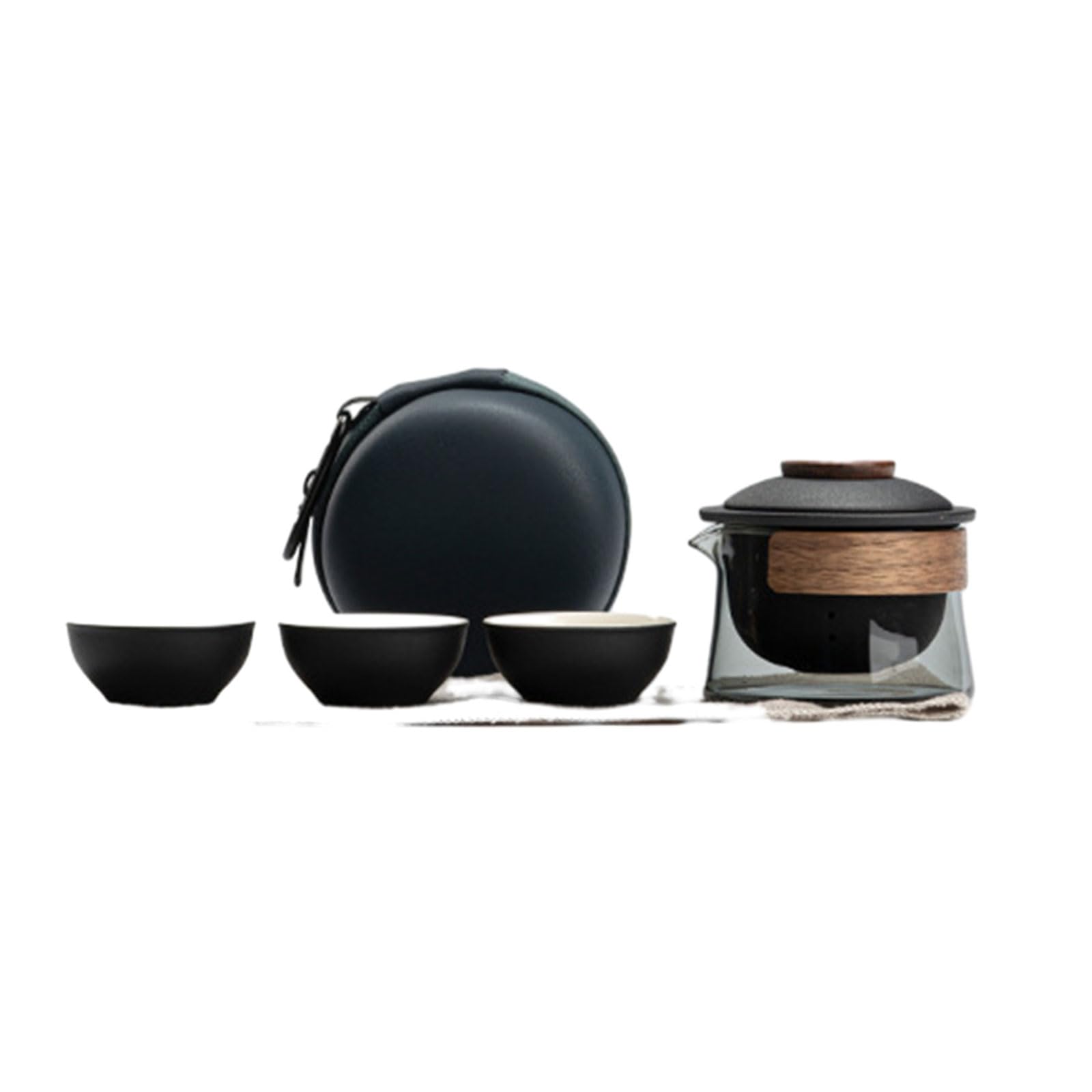 Set mit 1 Schüssel, 3 Tassen, Teekanne und Teetasse, für Haushalt, Tee, chinesisches Teeset, Zubehör, Zuhause, Reisen, Outdoor, tragbar