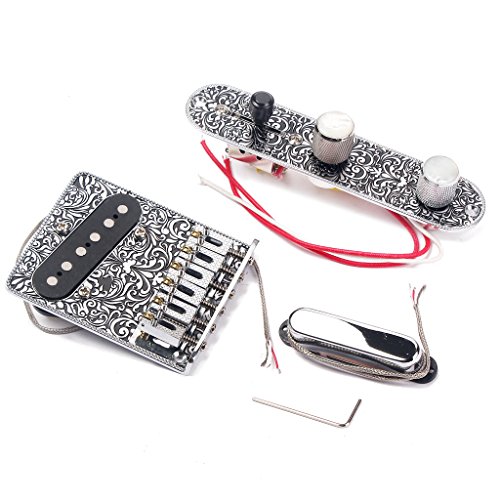 6-saitiger Sattel Bridge Board Hals Pickup Set 3 Wege Steuerplatte für E-Gitarren