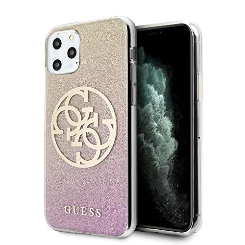 Guess PC/TPU Glitter Circle 4G Case für Apple iPhone 11 Pro - Gold pink