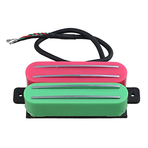 ZENGXUE Red & Green Black White Dual Rail Twin Pickup Für E-Gitarre Humbucker Tonabnehmer Set (Color : Crimson and green)