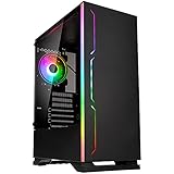 Kolink Inspire K11 ARGB Midi-Tower, PC Gehäuse mit Tempered Glass Seitenteil, Computer Case mit RGB Lüfter, Case PC Gaming Wasserkühlung, Computer Gehäuse, PC Case Black, PC-Gehäuse ATX, Schwarz