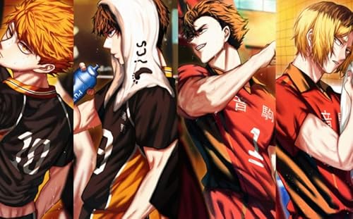 HfmQuisutron Jigsaw Puzzle 1000 Stück Volleyball Sport Animation Haikyuu!! Poster Holz Bunt Für Erwachsene Spiele Lernspielzeug Kz145Qy