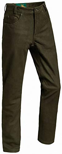 La Chasse Nubuk-Lederhose für Damen extrem strapazierfähige Jagdlederhose Nubuklederhose Trachtenhose Rindslederhose Jagdhose braun oder Oliv/grün Nubukhose (40, Oliv (Grün))