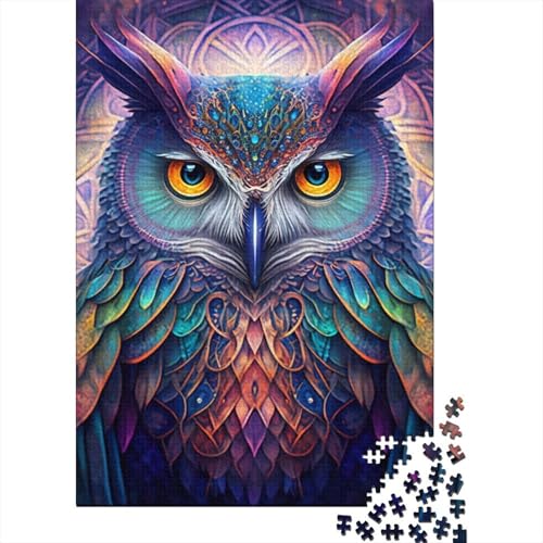 500 Teile für Erwachsene, schwierige Puzzles, magische Eulen-Puzzles für Erwachsene, Teenager, interessante Puzzles zur Stressreduzierung (Größe 52x38cm)