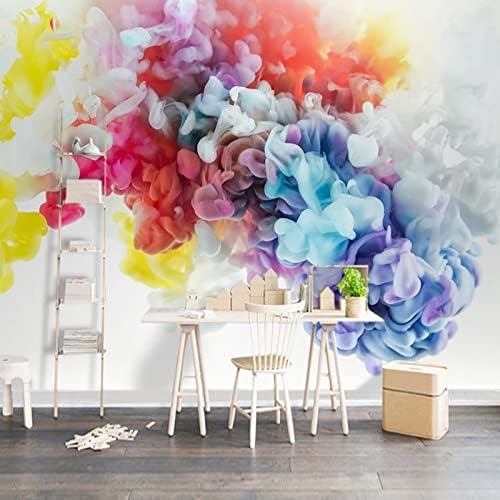 XLMING Abstrakte Kunst Farbe Küche Esszimmer Arbeitszimmer Wohnzimmer TV Hintergrund Wand 3D Tapete-300cm×210cm