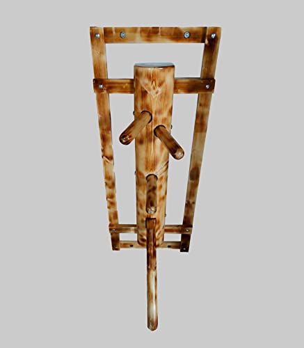 Wing Chun Wooden Dummy with Frame with Leg (09 Rustic)