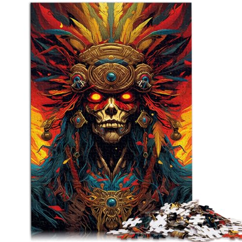 Puzzles zum Verschenken, farbenfrohe Psychedelia für Krieger, Puzzles 1000 Teile für Erwachsene, Holzpuzzle, Lernspiele, Stressabbau-Spielzeug (50 x 75 cm)