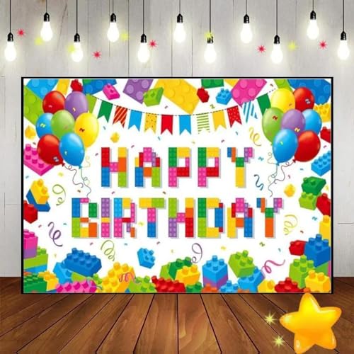 Bunte Bausteine Spielzeug Geburtstag Dekoration Party Baby Dusche Fotografie Hintergründe Spiel Cust Hintergrund Banner 350x230cm