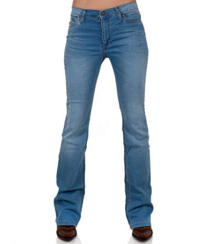 Stretch Bootcut Damen Jeans Star SkyBlue 36/32