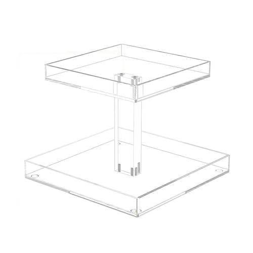 Kangtm 2-Stufiger Parfüm-Organizer für Kommode und Arbeitsplatte, Stabiler Acryl-Badezimmer-Organizer, Arbeitsplatte, Kosmetikaufbewahrung, 2-Stufiges Parfüm-Tablett-Aufbewahrungsregal