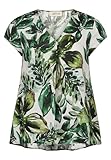 Cartoon Damen Leinenbluse mit Muster White/Green,38