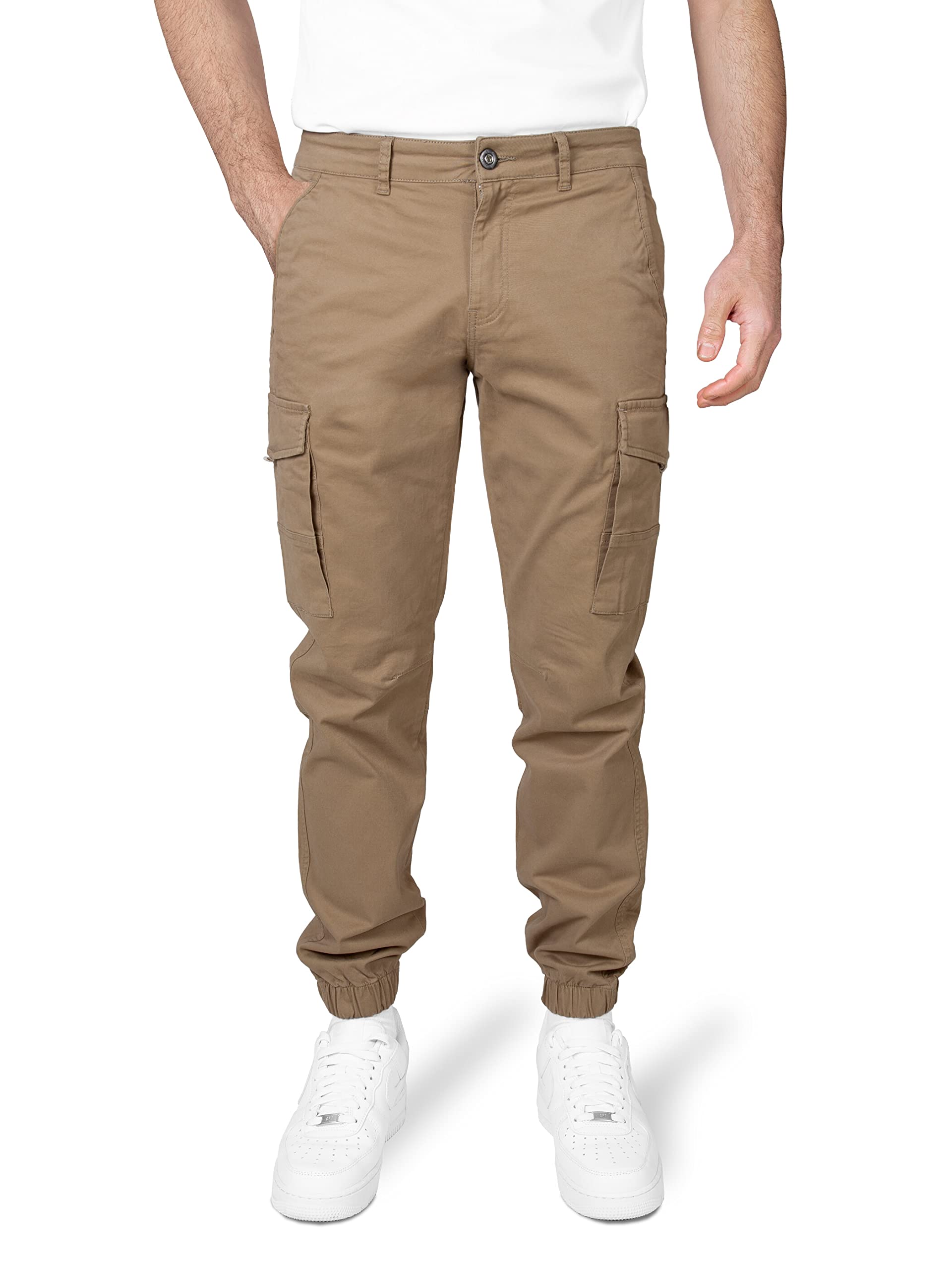 WOTEGA Odin - Cargo Hosen Herren - Cargohosen Für Männer- Slim Fit Baumwoll Hose, Braun (Sepia Tint 171314), W29/L32