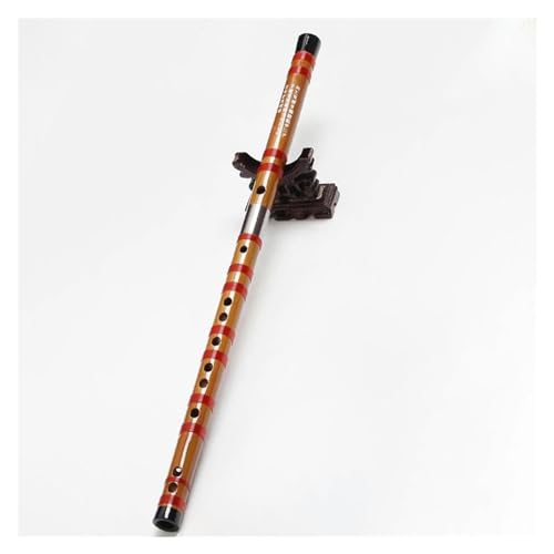 Bambusflöte Für Anfänger 6-Loch-Holzfarbe, traditionelle Bambusflöte, chinesischer Stil, Spielinstrument, Standardton (Color : E)