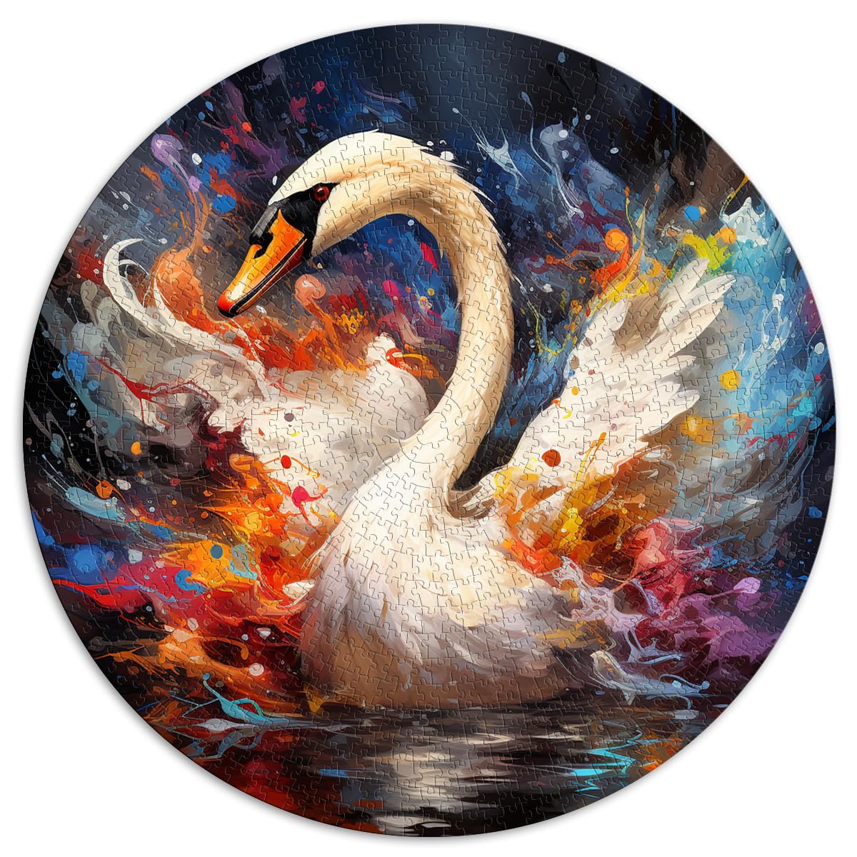 Puzzle für Fantasie Weißer Schwan 1000 Puzzles für Erwachsene 1000 Teile 26,5x26,5 Zoll Denksportspiel Schwierige, schwere Puzzles