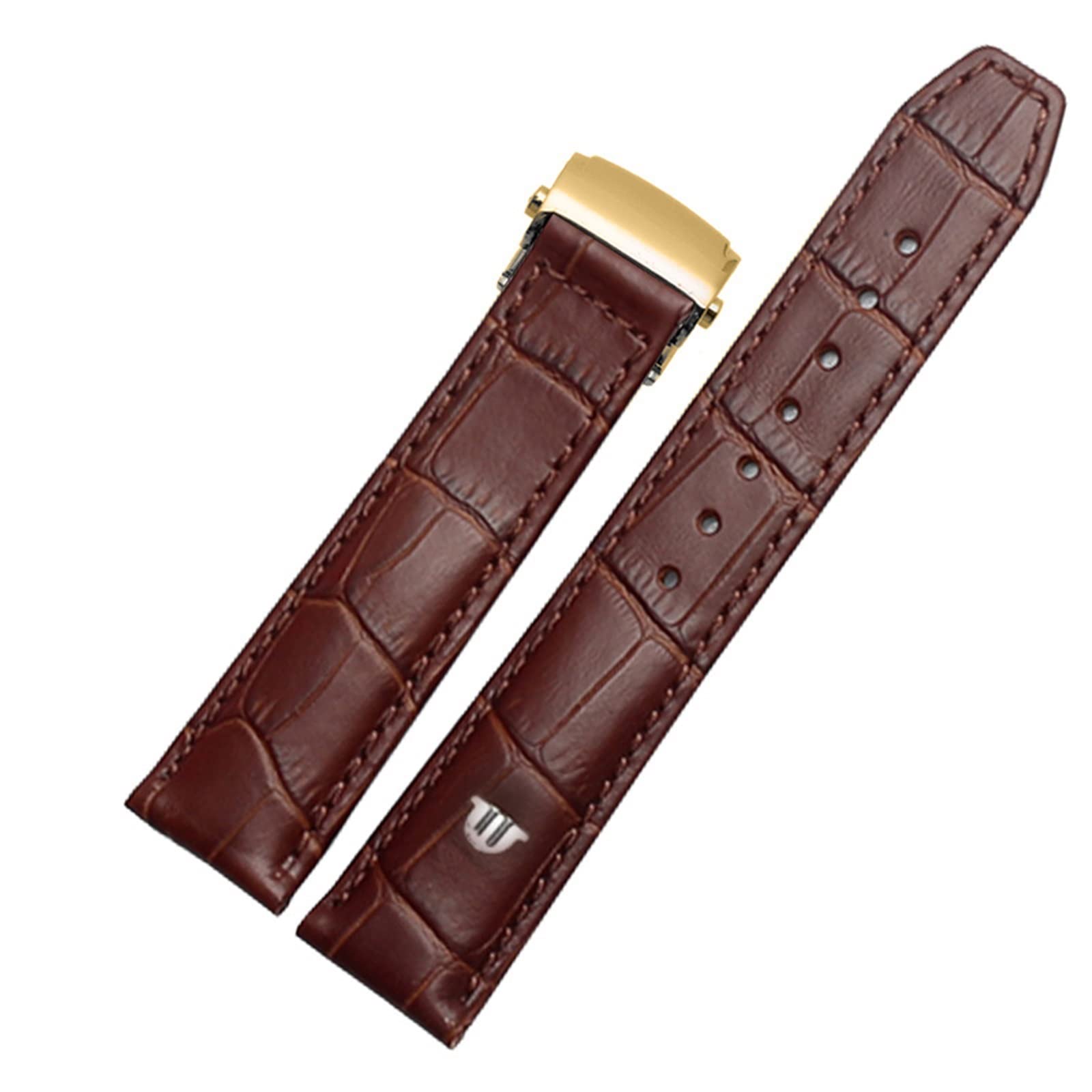 NEYENS Uhrenarmband aus echtem Leder, für Maurice Lacroix-Uhrenarmband, Klappschnalle, Freizeit, Business, Rindsleder, 20 mm / 22 mm, 22 mm, Achat