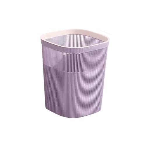 CYKD-777 Geruchsdichter mülleimer/gartenhelfer Mülleimer Haushalt große Kapazität Küche Bad Eimer Wohnzimmer Schlafzimmer Büro Papierkorb gut aussehend Mülleimer mit deckel(Purple,Groß)