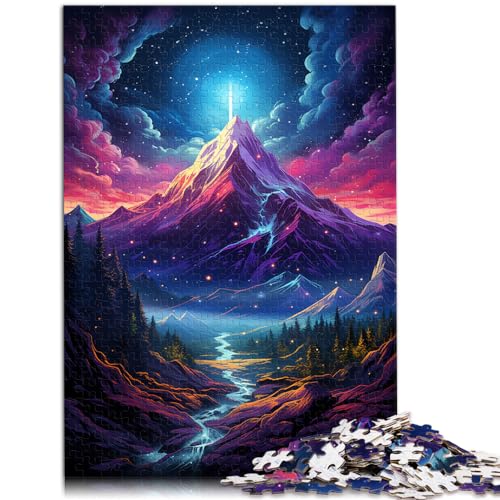 Puzzle Die farbenfrohe Psychedelie von Cosmic Mountain, 1000 Teile, Puzzle für Erwachsene, Geschenke, Holzpuzzle, Familienpuzzlespiel, 1000 Teile (50 x 75 cm)