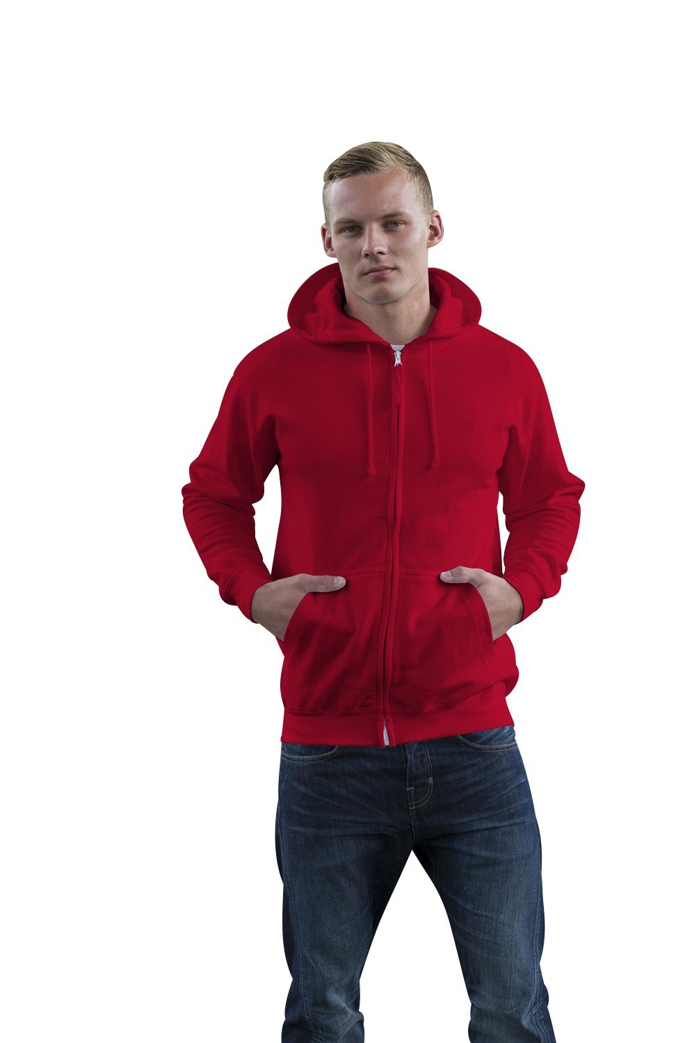 JH050 Zoodie Kapuzensweatshirt L,Fire Red