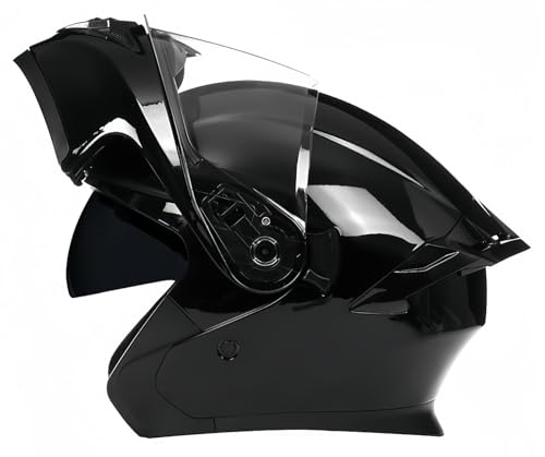 Modulare Motorradhelme, ECE/DOT-zugelassener integrierter Doppelvisier-Motorradhelm, für Erwachsene, Männer und Frauen G,L59-60CM