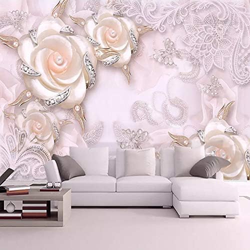 XLMING Abstrakte Violine Schmuck Konfetti Und Blumen Bilder Küche Esszimmer Arbeitszimmer Wohnzimmer TV Hintergrund Wand 3D Tapete-300cm×210cm