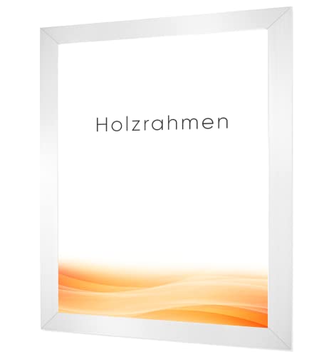 RAWWEST.BIS Holz Bilderrahmen 59,4x84,1cm DIN A1 - Plakatrahmen, Holz rahmen mit Plexiglas, Rahmen aus Holz für Bilder Poster Fotos und für Puzze, Posterrahmen - Fotorahmen,Weiß