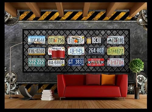 Lizenz Für Alte Industriegetriebe 3D Tapete Poster Restaurant Schlafzimmer Wohnzimmer Sofa TV Dekorative Wand-300cm×210cm