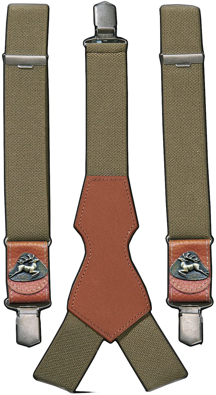 La Chasse® Hosenträger für Herren für Jäger mit Jagdmotiv Hirsch Spezialhosenträger Trachtenaccessoires Trachtenhosenträger für Lederhosen