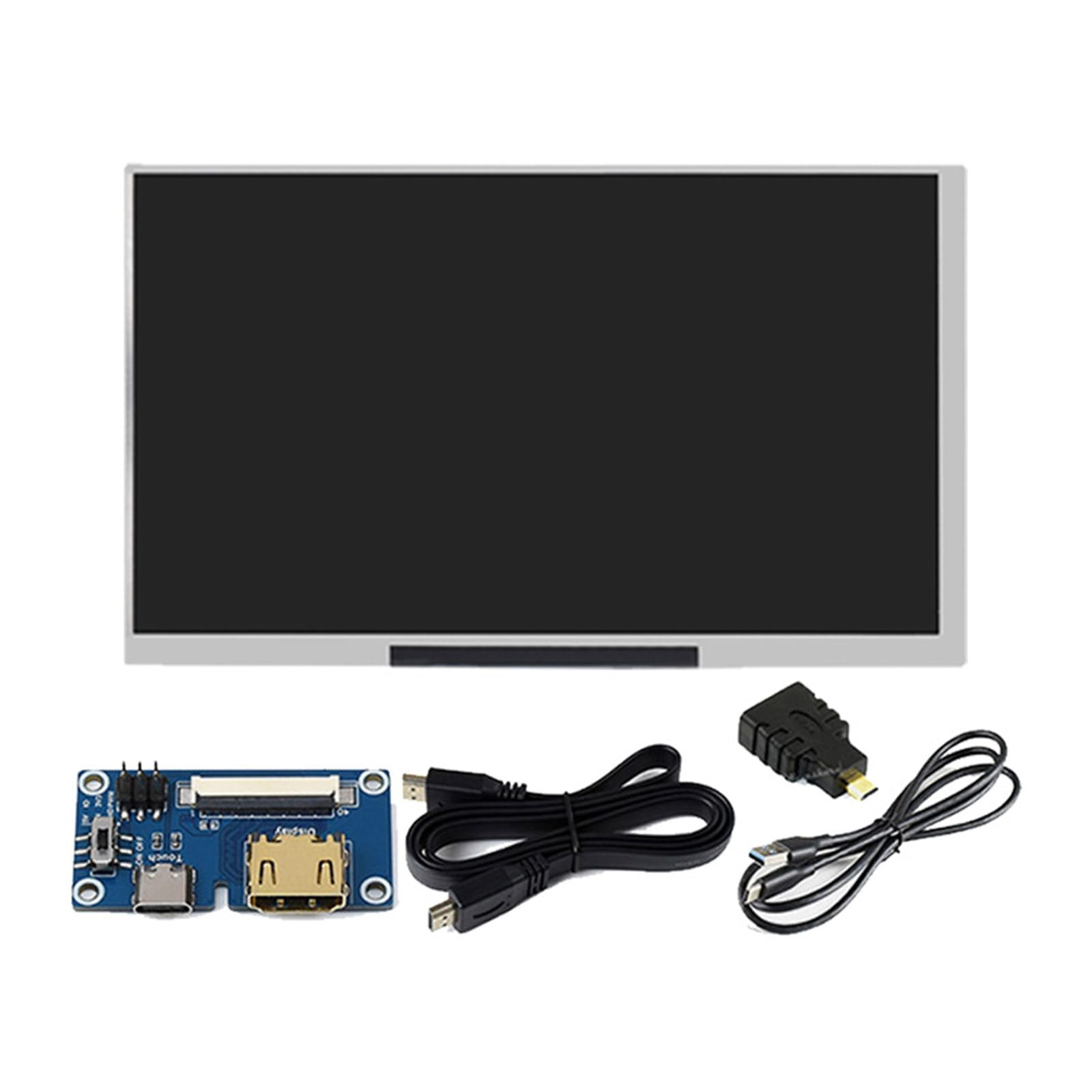 WELLDOER 17,8 cm (7 Zoll) für RPI 5B/4B/3B+ Display, HDMI-kompatibel, kapazitiver Touchscreen, 17,8 cm (7 Zoll), IPS/QLEDs, dünner Bildschirm, integrierter kapazitiver 5-Punkt-Touch, für reibungslose