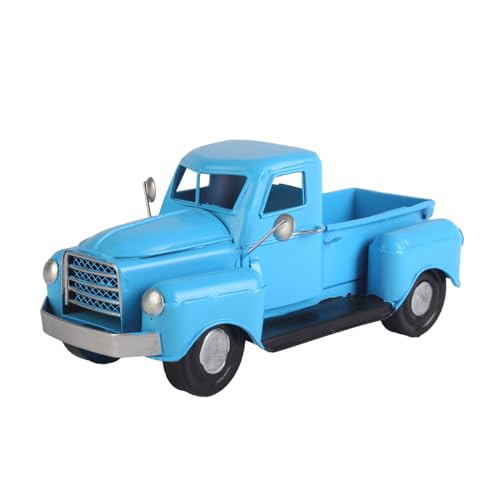 Eladcncmc Vintage Truck Weihnachtsschmuck 21 cm Metall Weihnachtsbaum Pickup Auto Modell Bauernhaus LKW