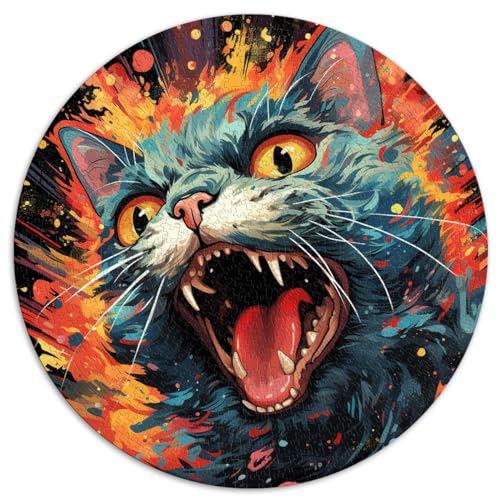 Puzzle Monster Cat für Erwachsene, 1000 Teile, Puzzle 67,5 x 67,5 cm, lustige Familienpuzzles für Familienspiele, Stressabbau, schwieriges Herausforderungspuzzle