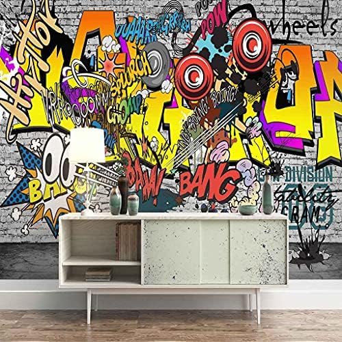 Buntes Kunst-Graffiti 3D Tapeten Wanddekoration Fototapete Sofas Wohnzimmer Wandbild Schlafzimmer-250cm×170cm