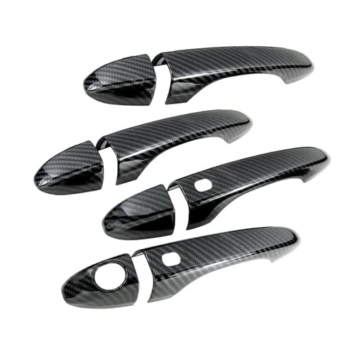 Beifahrerseite Außentürgriff Für Dodge Für Dart Sedan 2013 2014 2015 2016 Auto-Außentürgriffabdeckung Verkleidung 3 Löcher Schwarz Carbon Fiber Style ABS 1 Set Auto Deurgrepen Trim