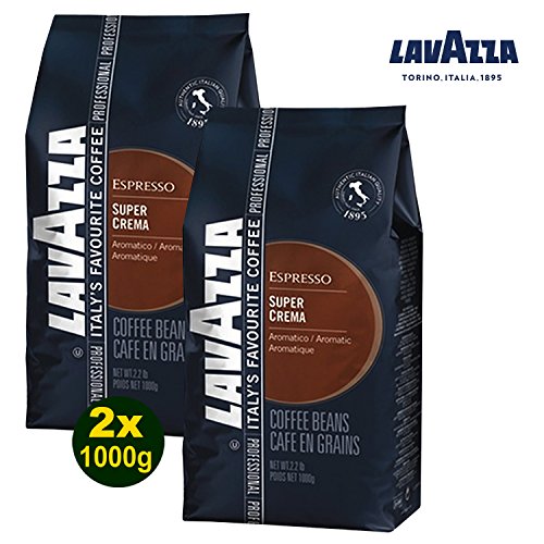 LAVAZZA Espresso SUPER CREMA Aromatic 8x 1000g (8000g) - geröstete Kaffeebohnen