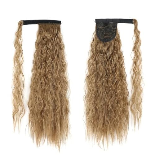 Pferdeschwanz Haarteil Extensions, natürliches Haarteil, Kopfbedeckung, Haar, synthetischer langer Mais-Pferdeschwanz, Wickel-Pferdeschwanz, Clip-in-Haar Pferdeschwanz Haarverlängerung(12-24,22inches)