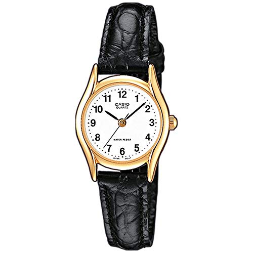 Casio Damen Analog Quarz mit Leder Armbanduhr LTP 1154PQ 7B