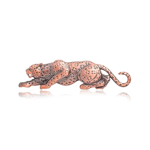 Brosche Vintage Tier Brosche Fierce Tiger Broschen Gold Farbe Leopard Pin Herren Anzug Zubehör Damen Kleidung Corsage Tasche Abzeichen (Color : Rose Gold)