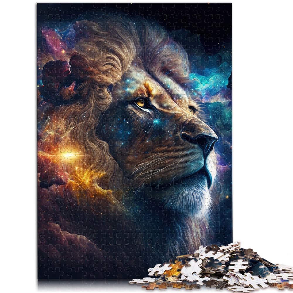 Puzzles Geschenke Spielzeug Löwenpuzzle für Erwachsene und Ren, 1000 Teile Holzpuzzle, jedes Teil ist einzigartig – anspruchsvolles Familienspaßspiel, 1000 Teile (50 x 75 cm)