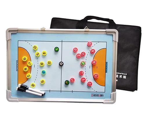 BFVAKBKYT Coaches Taktische Tafel, Magnetische Coaching-Tafel, Trainer-Tafeln, Tafel for Wettkampf-Lehrkommandos und Gewinnstrategien, 2-seitige, trocken abwischbare Klemmbretter(Handball)