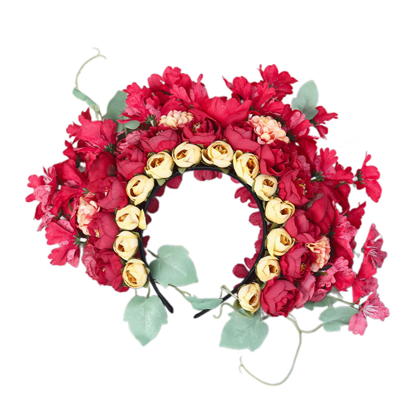 Bydezcon Blumen Haarbänder Seidenblumen Kopfschmuck Elegantes Seidenblumen Stirnband Einzigartige Blumen Haarnadel Für Hochzeiten Und Festivals