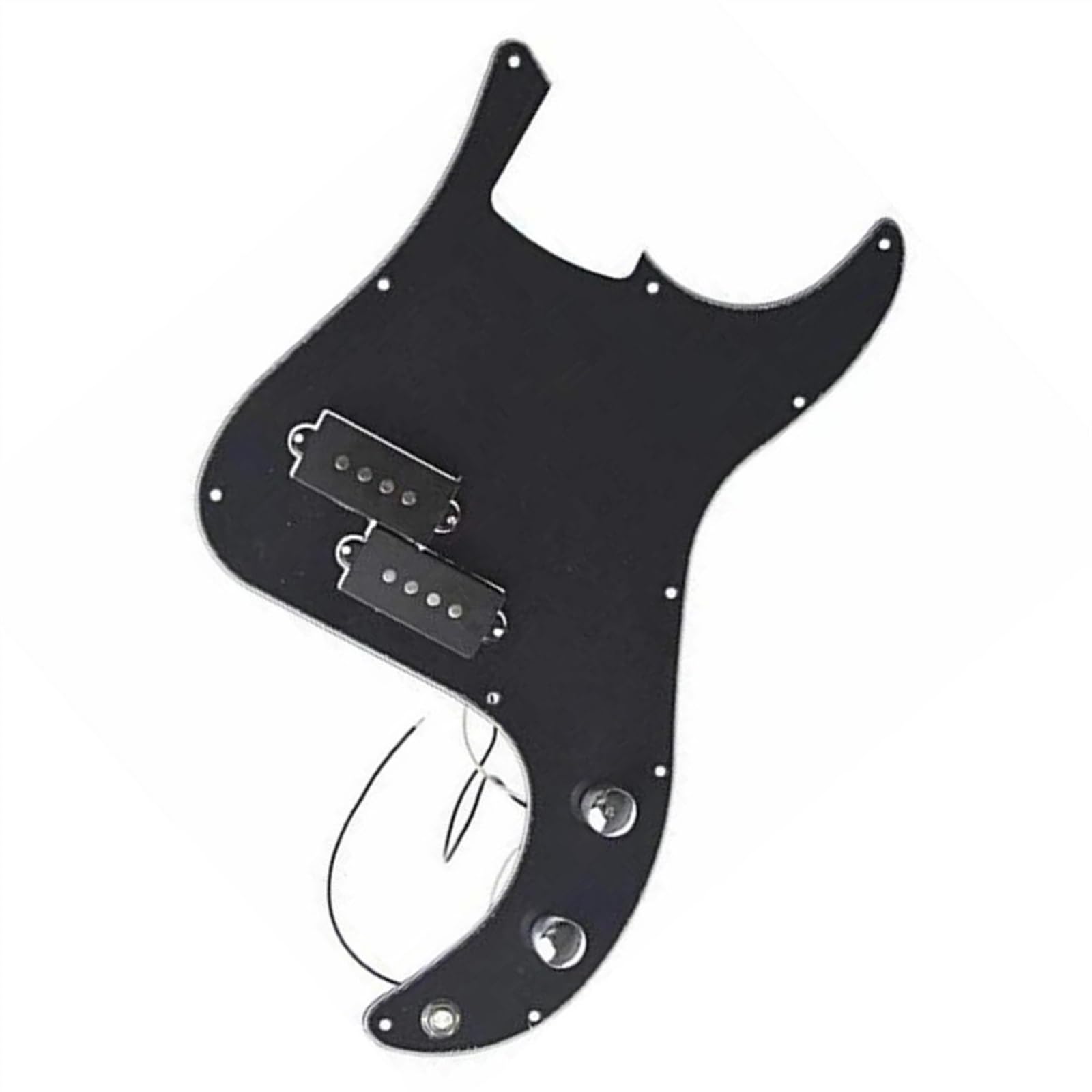 Standard-Pickguard-Tonabnehmer 1 Satz schwarzer 3-lagiger vorverdrahteter Schlagbrett-Tonabnehmer für den Austausch von Bassgitarren