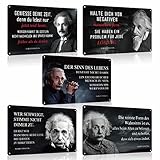 5er Set Blechschilder Einstein Sprüche Retro Schild Spruch Wanddeko Geschenk 20x30cm