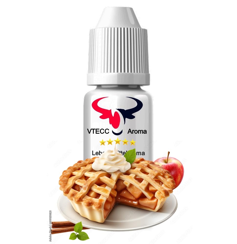 Aromakonzentrat Konzentrat Drops Aroma Lebensmittelaroma Flavdrops zum Kochen Backen Lebensmittel & Getränke Diffuser Vernebler Verdampfer Wassersprudler uvm (100 ml, Apfelkuchen)