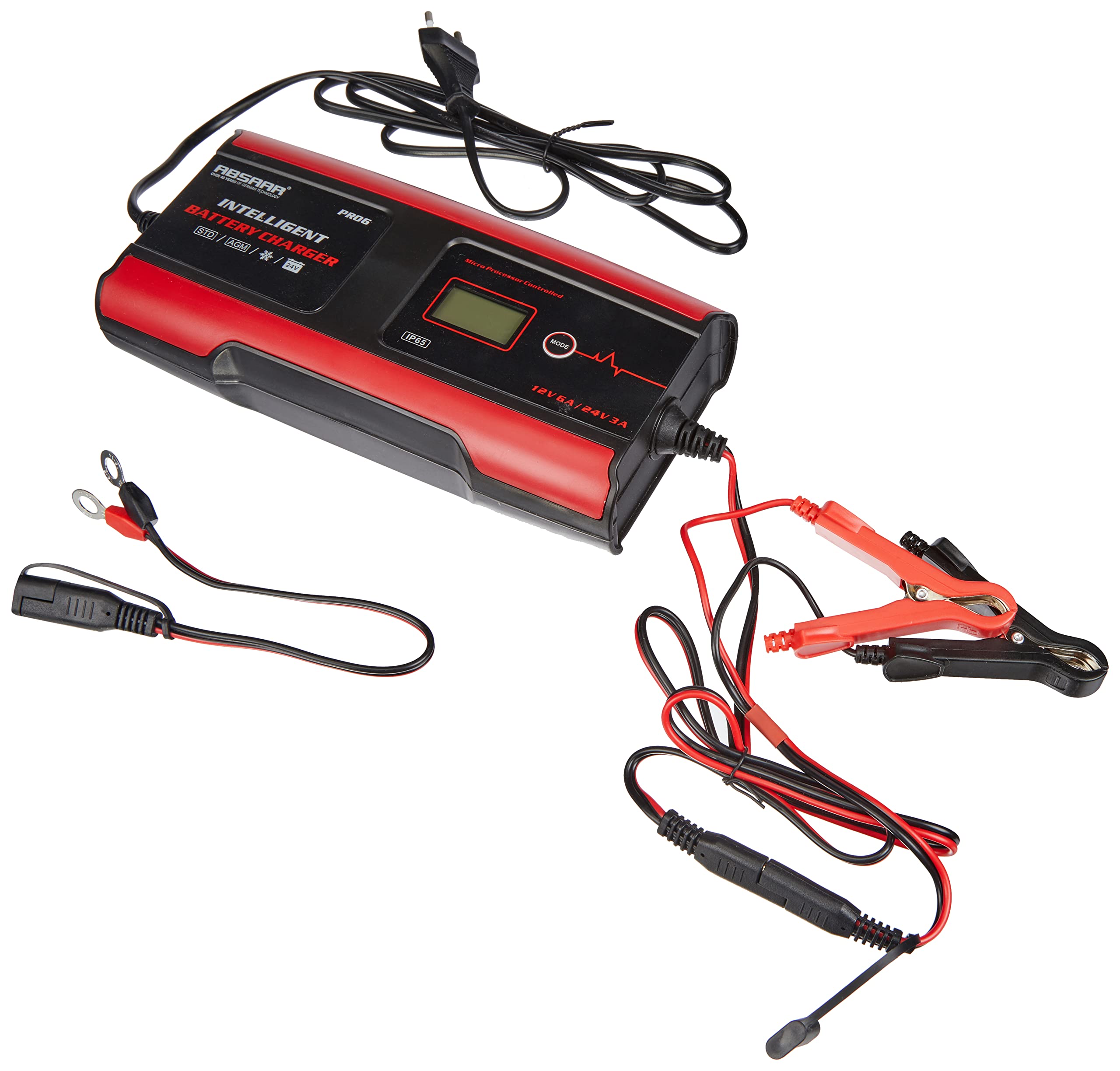 Absaar Pro Batterieladegerät, 6/12 V, Red, 6A AA 635676