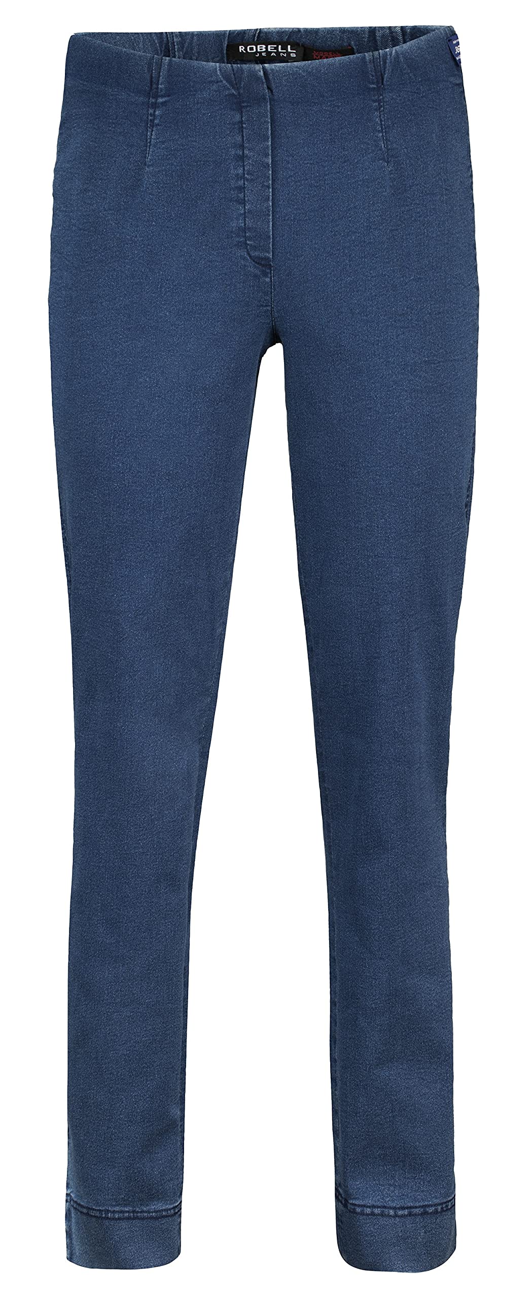 Robell Style Marie - Damen Jeans Straight - Jeanshose Damen high Waist - Stretch Jeans Hose bequemen Oberschenkel - Moderne Damenhose - Bitte Zwei Größen Kleiner bestellen, Denimblue, 46