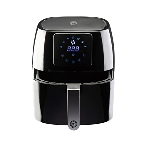 MasterChef Heißluftfritteuse 4,5L Airfryer 1600W, Fritteuse Heissluft ohne Fett für 2-4 Personen, Heissluftfriteuse mit Digitales Touchscreen und 7 Programmen, Vorheizen & Warmhalten, 80-200°C