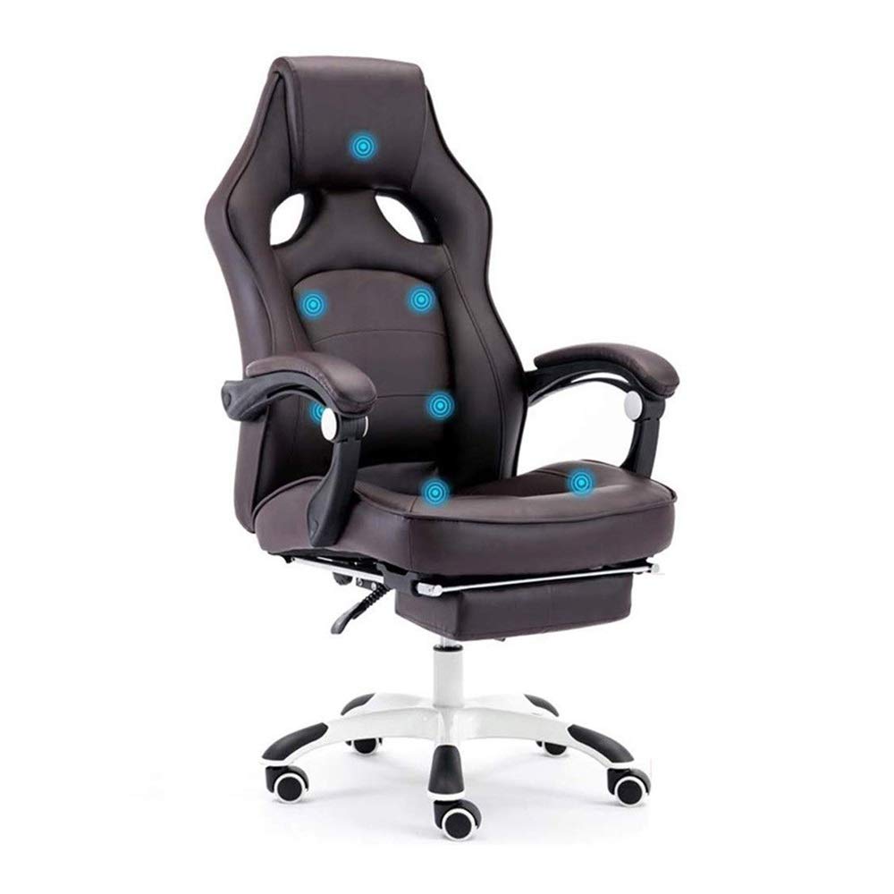 QYZUJIKL Bürodrehstühle Executive Recline Extra gepolsterter Bürostuhl PU-Leder-Computerstuhl Ergonomische Home-Office-Möbel Massagestuhl kann Müdigkeit lindern und Stress abbauen