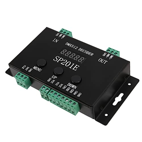 Ghulumn SP201E DMX512 WS2812B WS2811 zu SPI Controller Decoder, UnterstüTzt Mehrere ICS