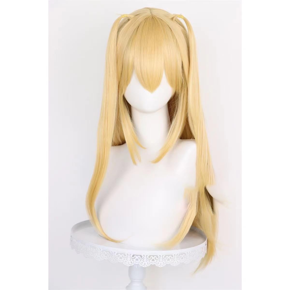 WCCNKK Anime Cosplay Perücke, DEATH NOTE Misamisa Perücke, Langes Goldenes Haar, Mit Kostenloser Perückenkappe, Für Party Alltag Halloween Perücke Cosplay, Anime-Geschenk