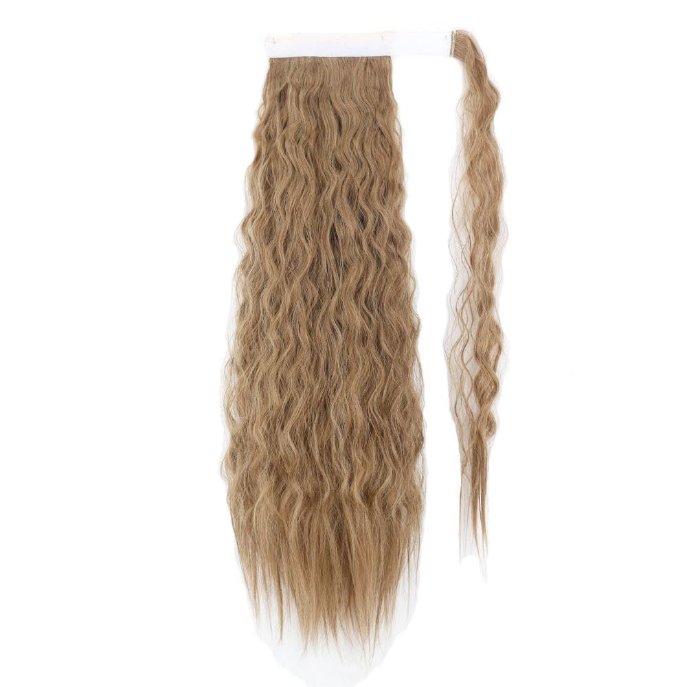 Pferdeschwanz Haarteil Pferdeschwanz-Extensions, 22/34 Zoll langer Afro-Locken-Wickel-Pferdeschwanz, lockiges, gewelltes synthetisches Haarteil for Frauen, gefälschte Pferdeschwänze, Clip-in-Haarverlä