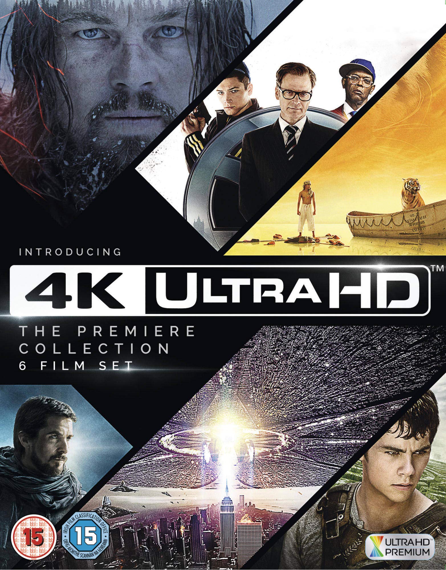 4K Ultra HD - The Premiere Collection(The Revenant,Kingsman,Life of Pi,The Maze Runner, Independence Day,Exodus) Import mit deutschem Ton